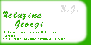 meluzina georgi business card